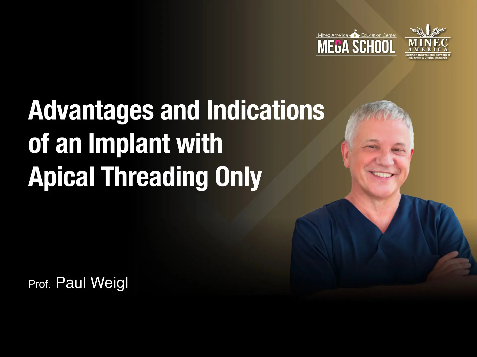 Advantages and Indications  of an Implant with  Apical Threading Only - NJ